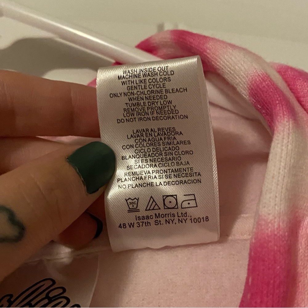 Barbie Pink White Tie-Dye Hoodie Sweatshirt - Picture 4 of 4